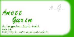 anett gurin business card